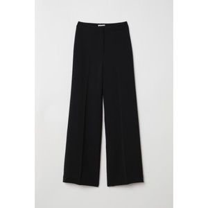 h&m black wide leg pants